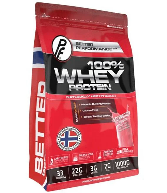 100% Whey protein, Jordbær